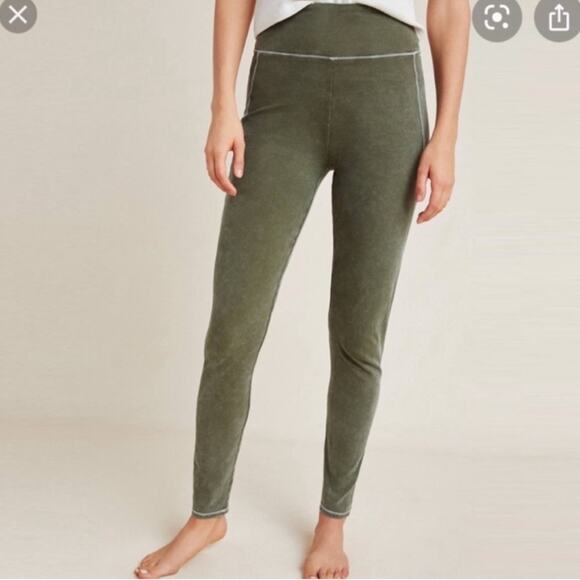 Anthropologie Pants - Anthropologie New Saturday Sunday Green Ruthie Leggings XS High Rise Athletic